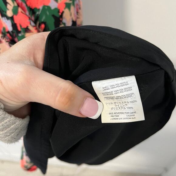 J. Crew Pink & Black Floral Dress Size 10 - Picture 4 of 6